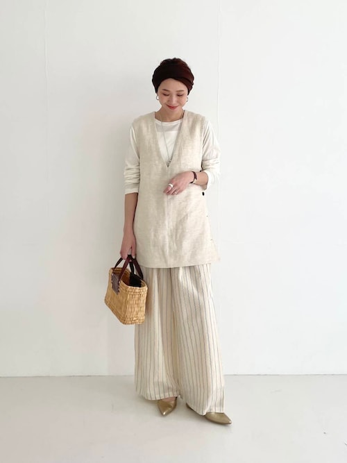 new basic　リネンチュニックベスト セール】new basic リネンチュニックベスト（ベスト）｜URBAN