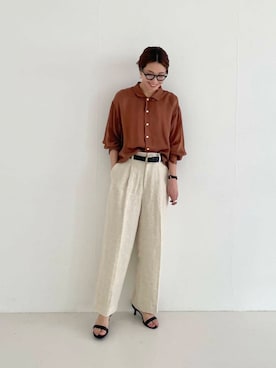 「ブラウスが主役の春コーデ」｜ ai167さん（レディース・167cm）の春コーディネート