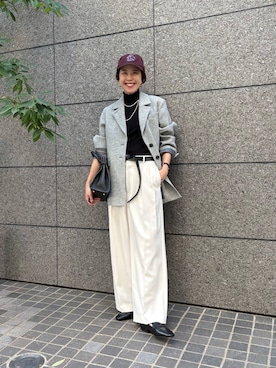 「アイテム（テーラードジャケット）」を使った、オカモトさん（レディース・167cm・30代）の秋コーディネート