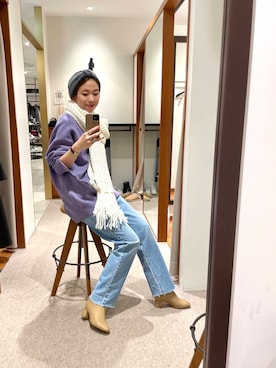 「FRATELLI TALLI（フラテリタリ）のアイテム」を使った、岡本さん（レディース・167cm）の冬コーディネート