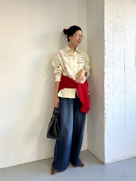 「アイテム（ヘアバンド）」を使った、オカモトさん（レディース・167cm）の秋コーディネート