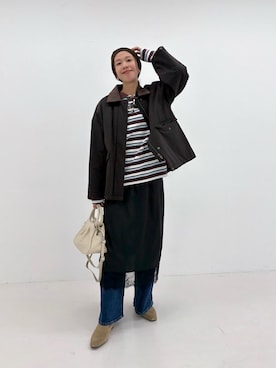 「アイテム（ローファー）」を使った、オカモトさん（レディース・167cm・30代）の秋コーディネート