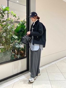 「アイテム（その他アウター）」を使った、オカモトさん（レディース・167cm）の冬コーディネート