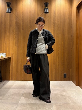 「アイテム（その他アウター）」を使った、オカモトさん（レディース・167cm）の秋コーディネート