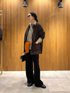 「アイテム（カバーオール）」を使った、オカモトさん（レディース・167cm）の秋コーディネート