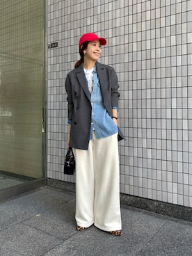 「アイテム（その他アウター）」を使った、オカモトさん（レディース・167cm）の秋コーディネート