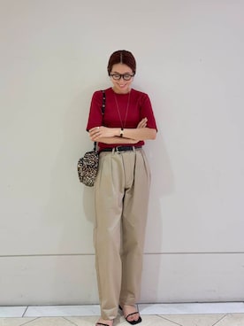 「アイテム（チノパンツ）」を使った、 ai167さん（レディース・167cm）の夏コーディネート