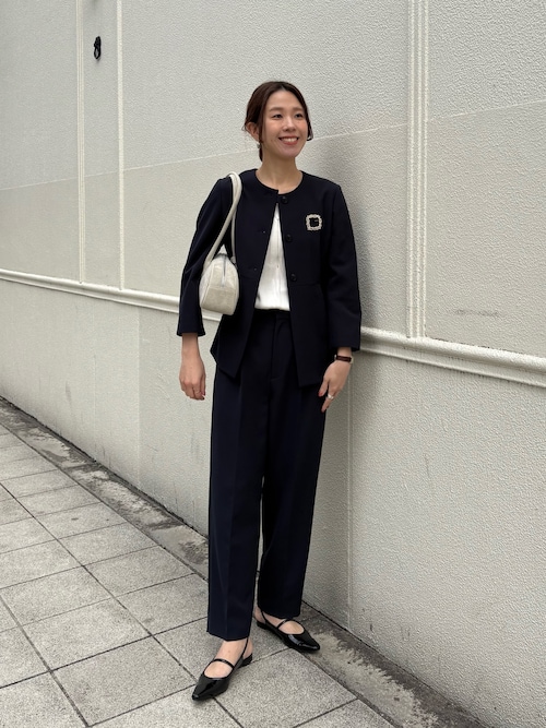 ノーカラーペプラムジャケット（ノーカラージャケット）｜URBAN