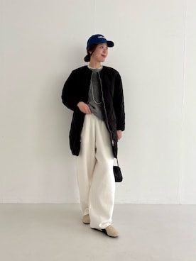 「アイテム（ネックレス）」を使った、オカモトさん（レディース・167cm）の秋コーディネート