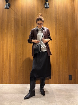 岡本さん(レディース・167cm)の秋コーディネート