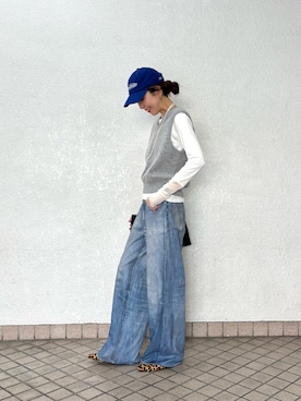 「アイテム（トートバッグ）」を使った、オカモトさん（レディース・167cm）の秋コーディネート