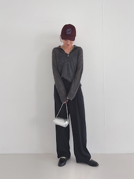 「アイテム（キャップ）」を使った、オカモトさん（レディース・167cm・30代）の夏コーディネート