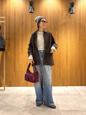 「アイテム（カバーオール）」を使った、オカモトさん（レディース・167cm）の秋コーディネート