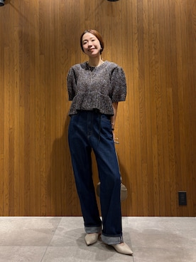 「LAATO（ラート）のアイテム」を使った、岡本さん（レディース・167cm）の秋コーディネート
