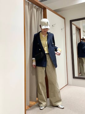 「春のジャケットスタイル」｜「アイテム（キャップ）」を使った、 ai167さん（レディース・167cm）の春コーディネート