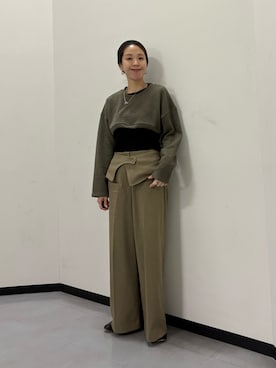 「アイテム（ヘアバンド）」を使った、オカモトさん（レディース・167cm）の冬コーディネート