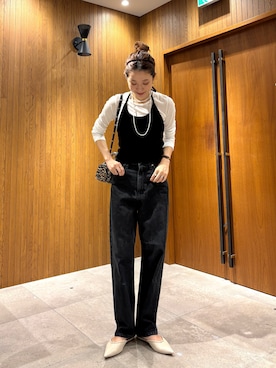 「アイテム（ヘアアクセサリー）」を使った、岡本　有以さん（レディース・167cm・30代）の夏コーディネート