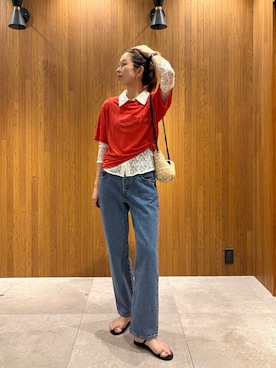 「Levi's（リーバイス）のアイテム（パンツ）」を使った、 ai167さん（レディース・167cm）の夏コーディネート