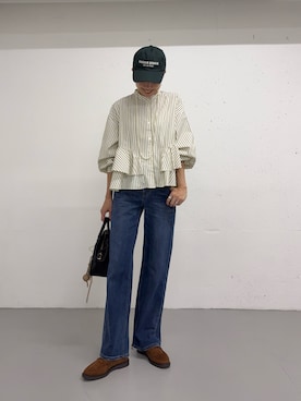「URBAN RESEARCH Sonny Label（アーバンリサーチサニーレーベル）のアイテム（トップス）」を使った、岡本さん（レディース・167cm）の夏コーディネート