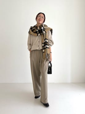 「アイテム（カーディガン/ボレロ）」を使った、オカモトさん（レディース・167cm・30代）の秋コーディネート