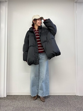 「アイテム（ダウンジャケット/コート）」を使った、オカモトさん（レディース・167cm）の秋コーディネート