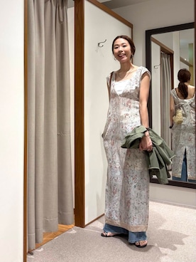 「CURRENTAGE（カレンテージ）のアイテム」を使った、岡本さん（レディース・167cm）の夏コーディネート