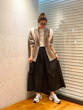 「URBAN RESEARCH（アーバンリサーチ）のアイテム（チュニック）」を使った、オカモトさん（レディース・167cm）の冬コーディネート