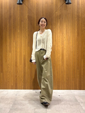 「アイテム（ネックレス）」を使った、オカモトさん（レディース・167cm・30代）の秋コーディネート