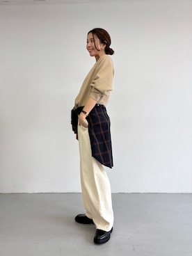 「アイテム（ローファー）」を使った、岡本さん（レディース・167cm・30代）の冬コーディネート