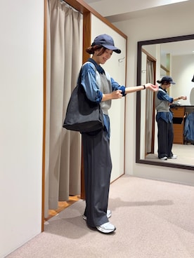 「URBAN RESEARCH（アーバンリサーチ）のMorphee　3WAY LARGE TOTE（トートバッグ）」を使った、オカモトさん（レディース・167cm）の秋コーディネート