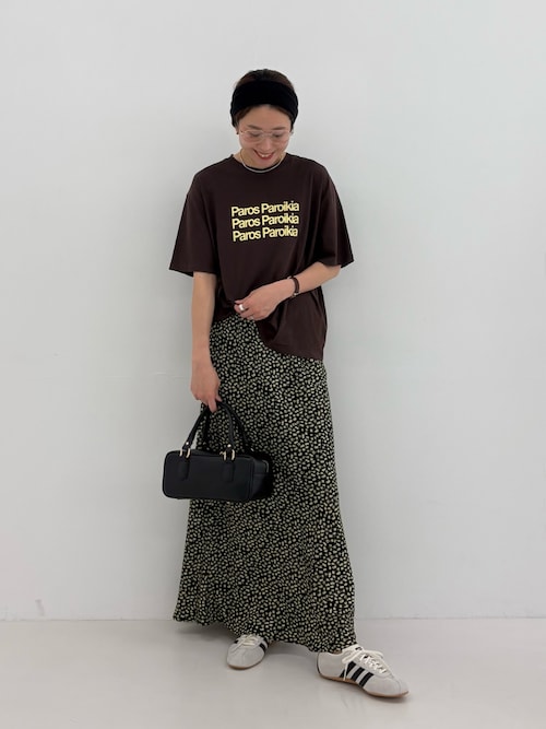 シアープリントカラーTシャツ