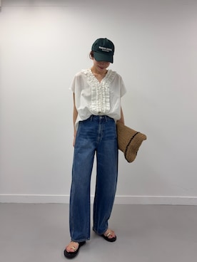 「URBAN RESEARCH Sonny Label（アーバンリサーチサニーレーベル）のアイテム（帽子）」を使った、岡本さん（レディース・167cm）の春コーディネート