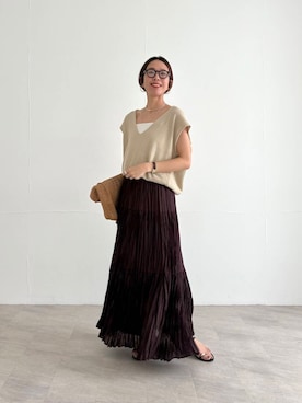 「アイテム（キャミソール）」を使った、 ai167さん（レディース・167cm）の夏コーディネート