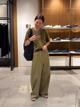 「アイテム（バッグ）」を使った、岡本　有以さん（レディース・167cm・30代）の夏コーディネート