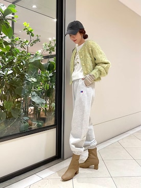 「アイテム（手袋、ベージュ系）」を使った、オカモトさん（レディース・167cm）の冬コーディネート