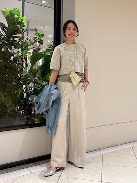 「LAATO（ラート）のアイテム」を使った、岡本さん（レディース・167cm）の冬コーディネート