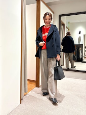 「アイテム（スウェット）」を使った、オカモトさん（レディース・167cm）の秋コーディネート