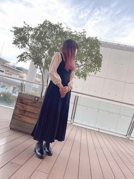 「ORiental TRaffic（オリエンタルトラフィック）のアイテム（ブーツ）」を使った、WAラゾーナ川崎プラザ店さん（レディース・163cm）の秋コーディネート