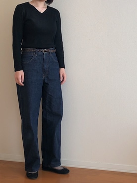「RODE SKO」｜「アイテム（レッグウェア）」を使った、ぬふさん（レディース・165cm）の冬コーディネート