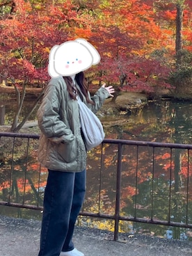 「アイテム（ブルゾン）」を使った、ぬふさん（レディース・165cm）の秋コーディネート