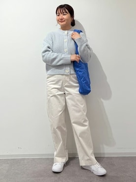 「アイテム（チノパンツ）」を使った、fuuさん（レディース・154cm）の冬コーディネート