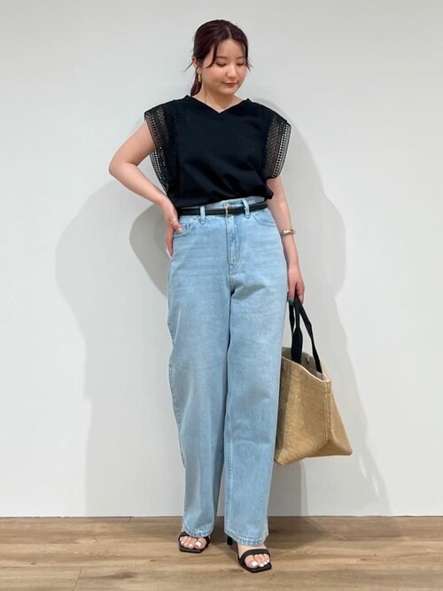 human woman レースドッキングニットトップス human woman｜◇レースドッキングニットトップス | Rakuten