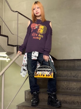 「アイテム（チョーカー）」を使った、yuraさん（レディース・160cm）の秋コーディネート