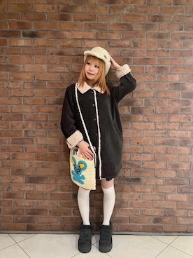 「アイテム（帽子）」を使った、yuraさん（レディース・160cm）の秋コーディネート