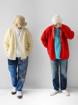 「レッドコーデ」｜LOOK AT USさん（メンズ・174cm）の秋コーディネート