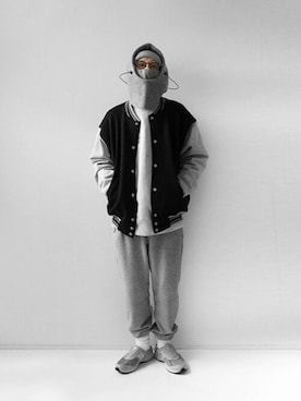 「スウェットコーデ」｜「アイテム（ニットキャップ/ビーニー）」を使った、LOOK AT USさん（メンズ・174cm）の秋コーディネート