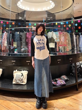 「HYSTERIC GLAMOUR（ヒステリックグラマー）のアイテム（チョーカー）」を使った、ユウさん（レディース・168cm）の春コーディネート