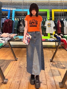 「HYSTERIC GLAMOUR（ヒステリックグラマー）のアイテム（チョーカー）」を使った、ユウさん（レディース・168cm）の春コーディネート