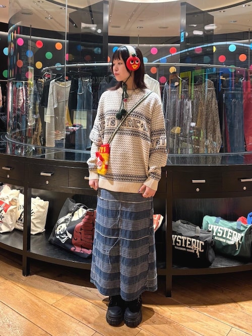 手編みイヤーマフラー（イヤーマフ）｜HYSTERIC GLAMOUR（ヒステリック