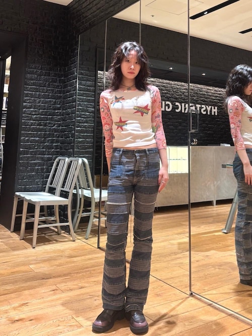 スクラッチフレアデニムパンツ（デニムパンツ）｜HYSTERIC GLAMOUR